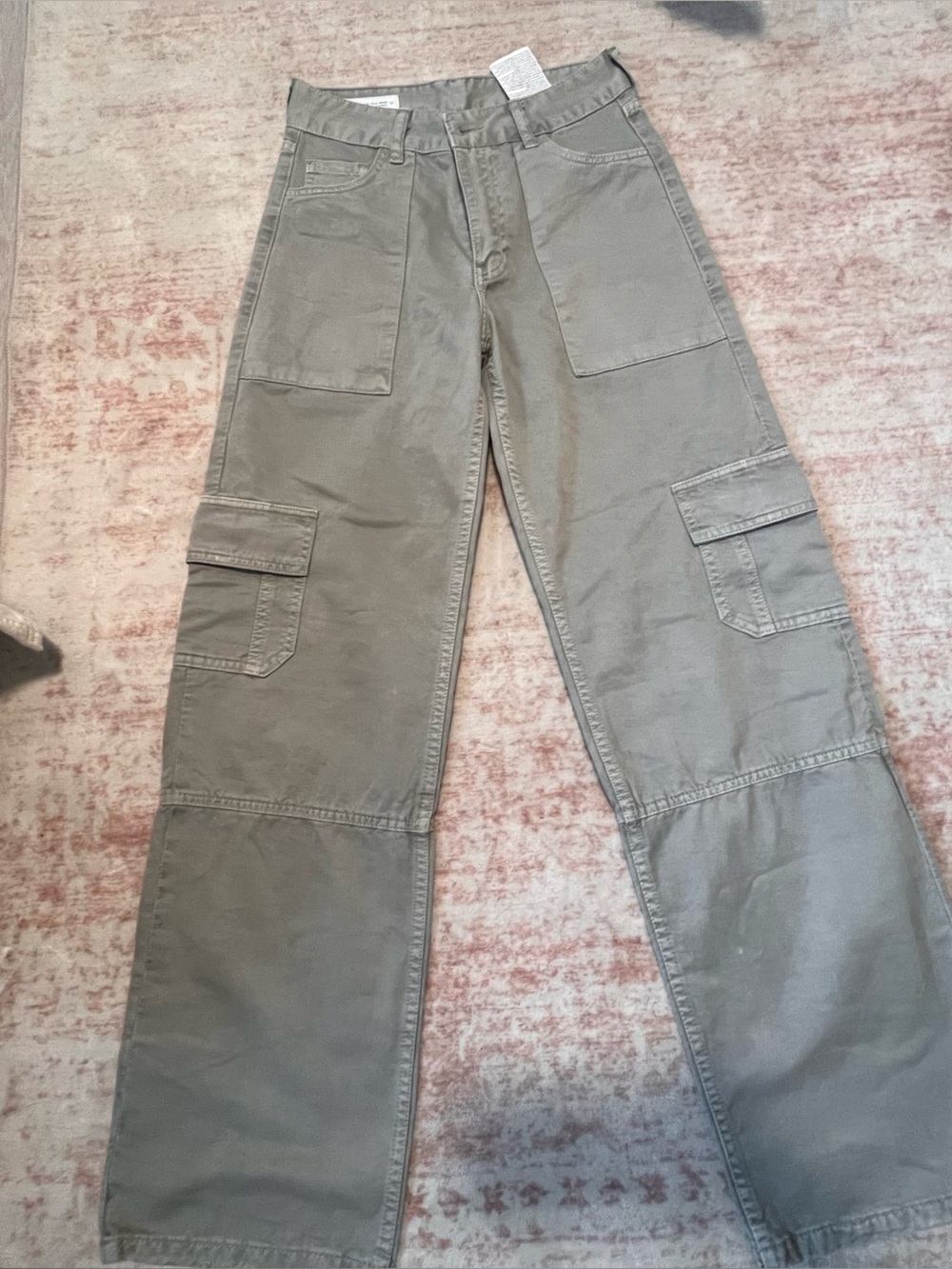 Zara Cargo Pants in Olive Gray